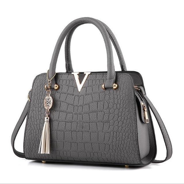 Bolsa de Couro Crocodile - Frete Gratis - Magia de Ofertas