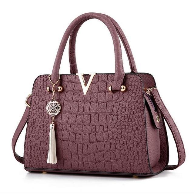 Bolsa de Couro Crocodile - Frete Gratis - Magia de Ofertas