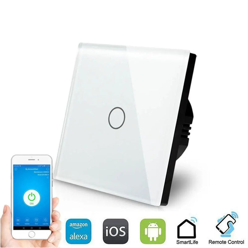 Smart Interruptor Wifi Touch Screen Wallpad 1 Tecla - Quadrado - Magia de Ofertas