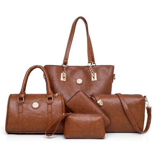 Conjunto Bolsa Luxo Feminina - 05 Peças - Magia de Ofertas